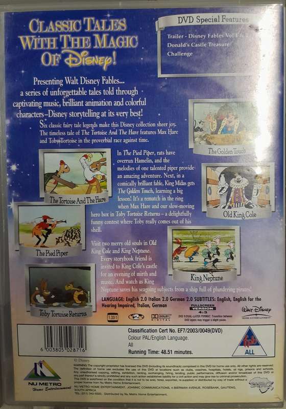 Disney Fables volumes 1 to 5 DVD bundle
