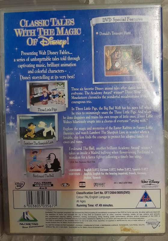 Disney Fables volumes 1 to 5 DVD bundle