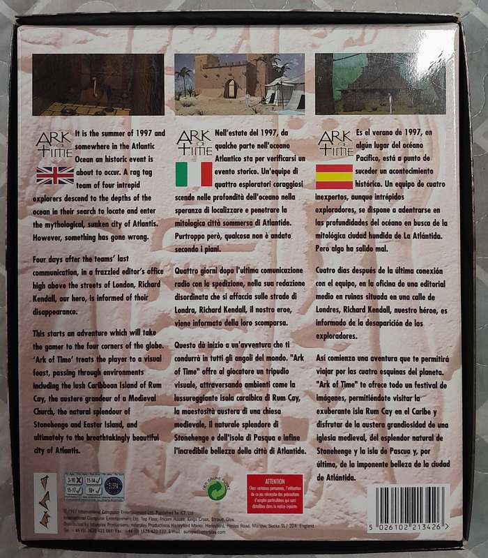 Ark of Time - Big Box PC Adventure Game