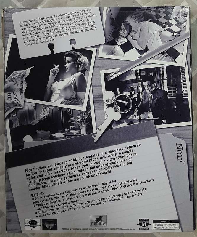 Noir - A Shadowy Thriller - Big Box PC Adventure Game