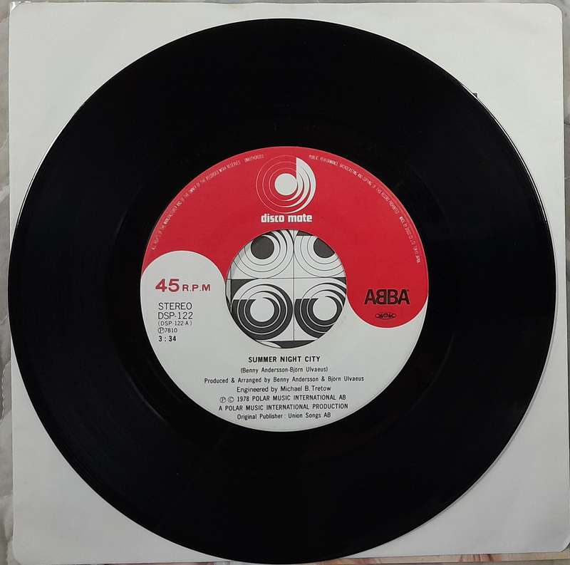 ABBA - Summer Night City 7" single (Japanese pressing)