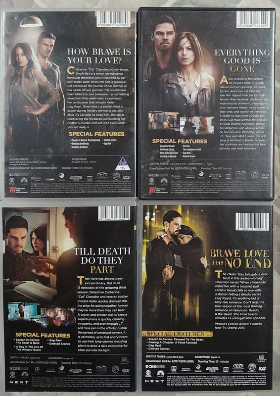 Beauty and the Beast (2012 series) - complete Seasons 1 to 4 dvd bundle