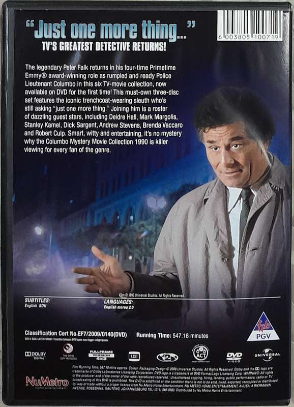 Columbo - 1990 Mystery Movie Collection 3DVD set (Season 9)