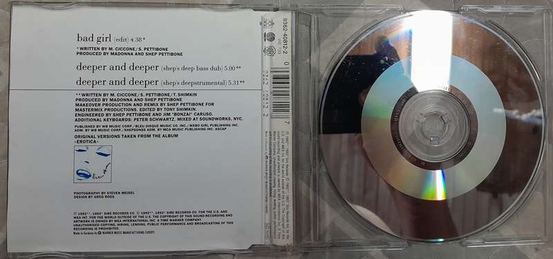 Madonna - Bad Girl CD Single