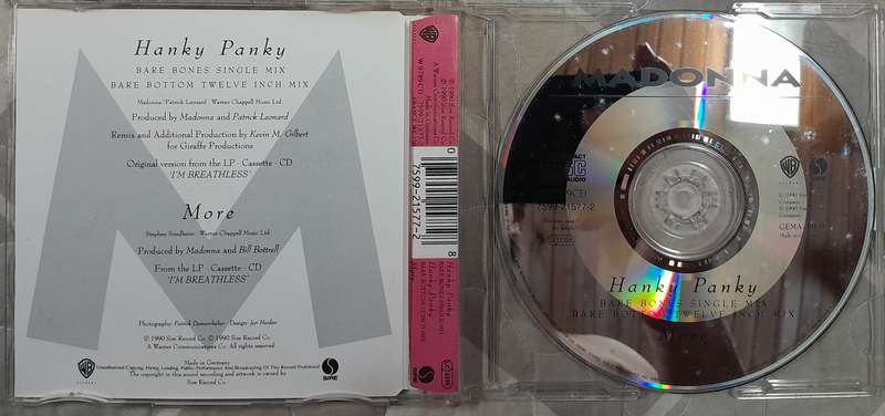 Madonna - Hanky Panky CD Single