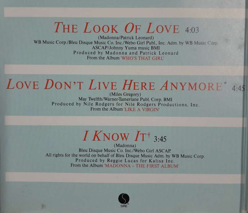 Madonna - The Look of Love CD Single