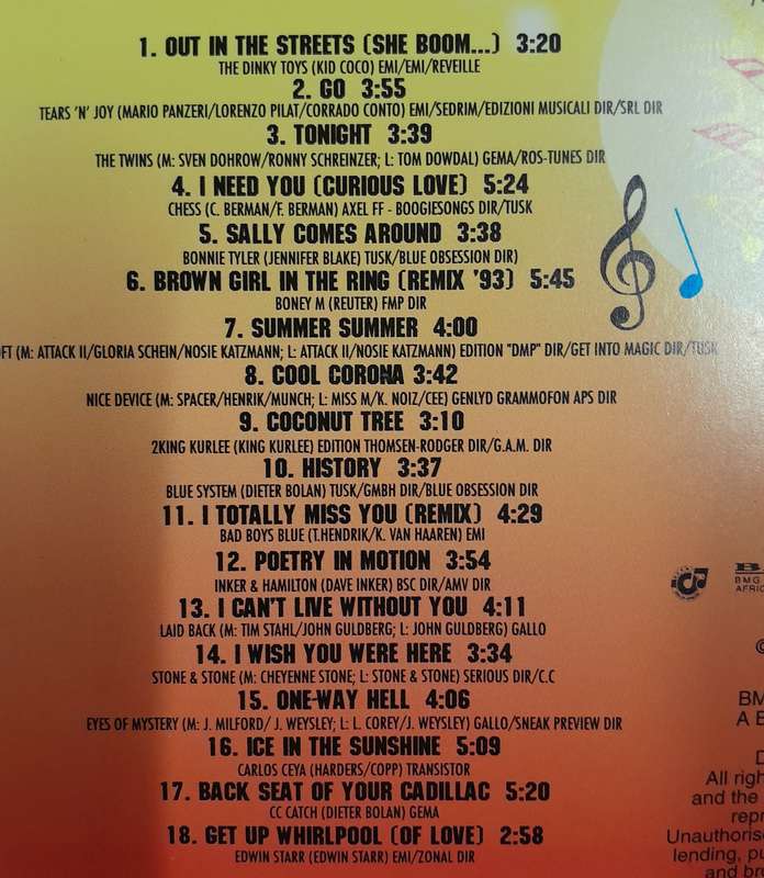 Endless Summer Hits - Various Artists CD (incl Blue System, C.C.Catch, Bad Boys Blue, Boney M)