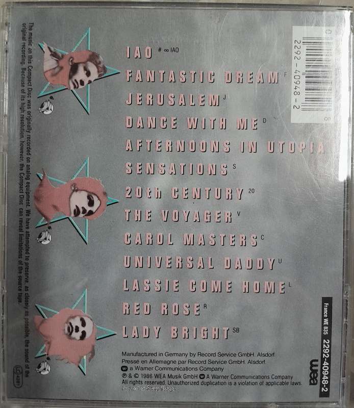 Alphaville - Afternoons In Utopia CD (1986 German pressing)