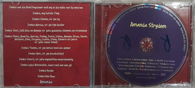Amanda Strydom - Kerse Teen Die Donker CD (autographed)