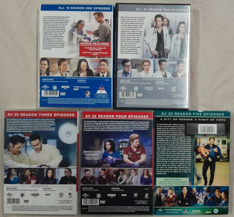 Chicago MED - Seasons 1 to 5 DVD bundle