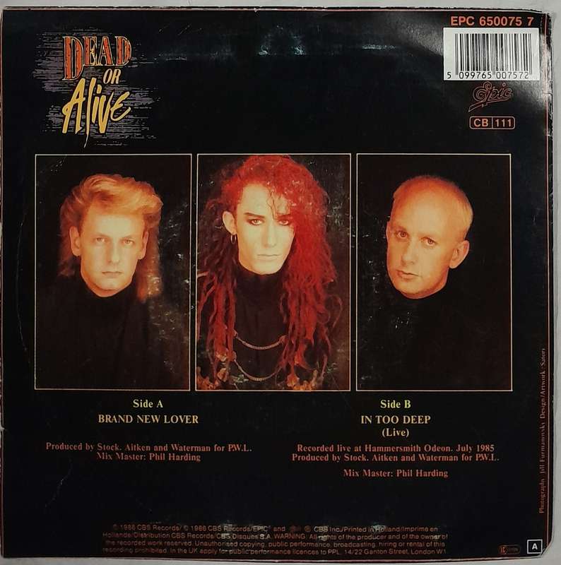 Dead or Alive - Brand New Lover 7" single (Holland pressing)