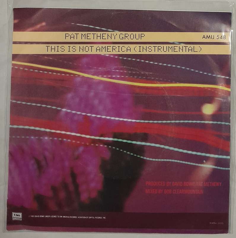 David Bowie / Pat Metheny Group - This Is Not America 7" single (theme The Falcon and the Snowman)