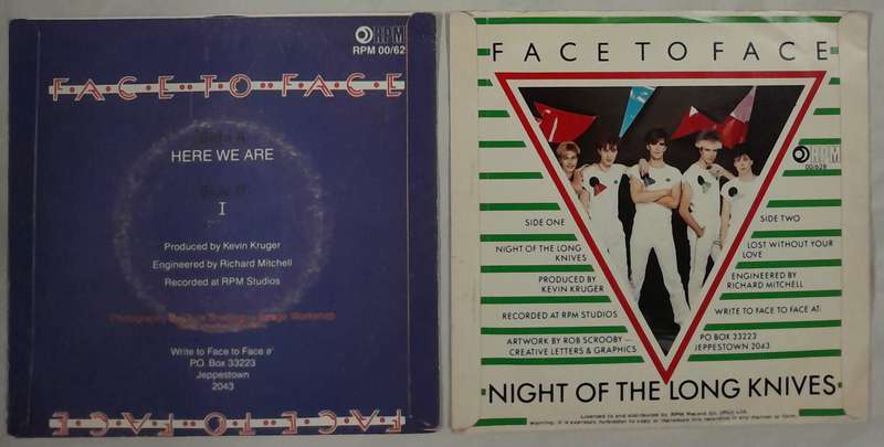 Face to Face - Night of the Long Knives / Here We Are 2 x 7" single bundle