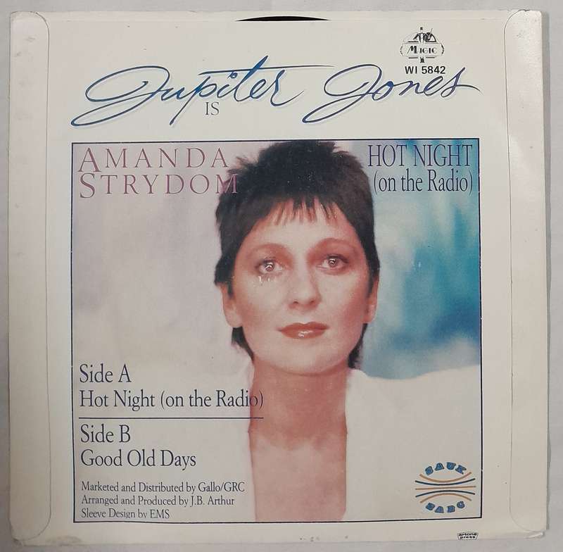 Amanda Strydom (Jupiter Jones) - Hot Night (On the Radio) 7" single (from the tv series Westgate)