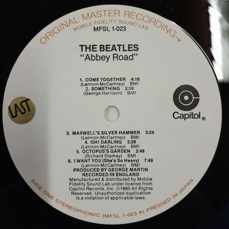The Beatles- Abbey Road LP (1980 Mobile Fidelity Sound Labs pressing)