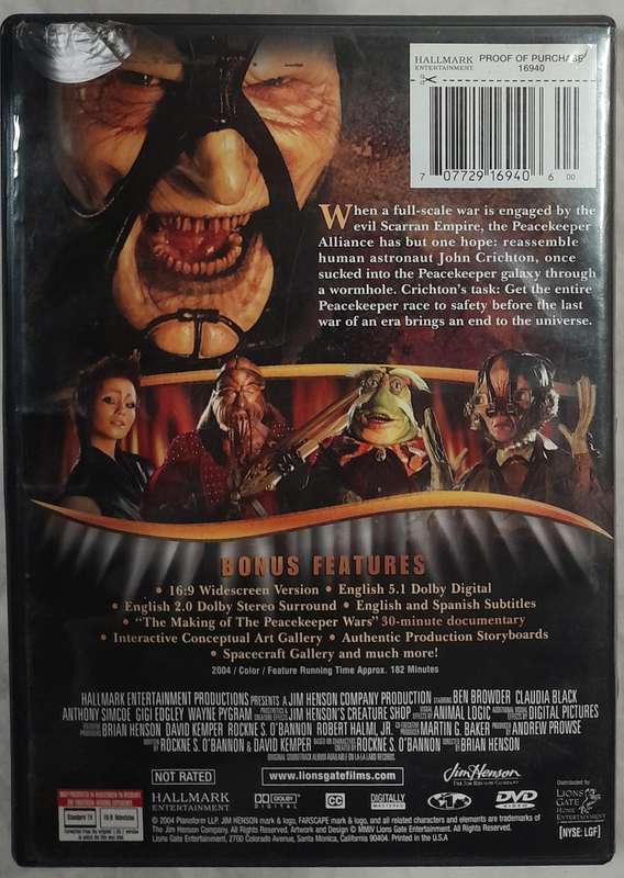 Farscape - Complete Series (seasons 1 to 4 and PeaceKeeper Wars Finale)
