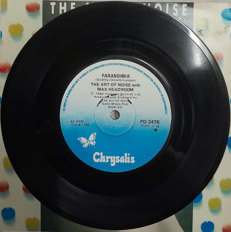 The Art of Noise - Paranoimia (with Max Headroom) 7" single