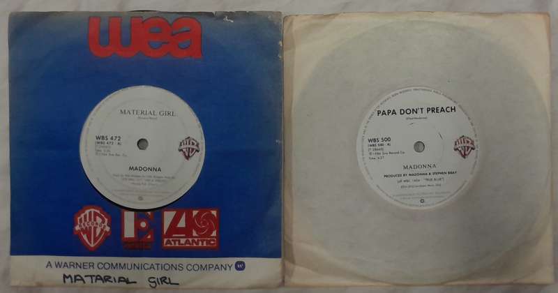 Madonna - 2 x 7" singles bundle (Material Girl / Papa Don't Preach)