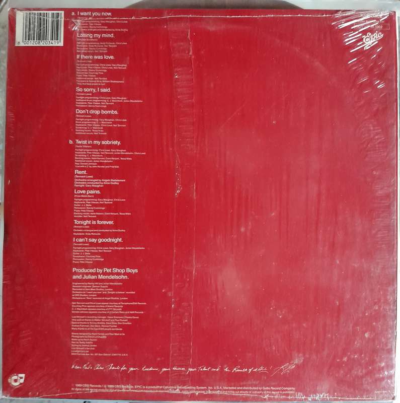 Liza Minnelli - Results LP SEALED (1989 SA Pressing) Pet Shop Boys produced album