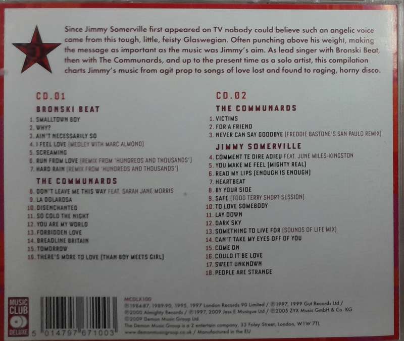 For A Friend - The Best of Bronski Beat, The Communards & Jimmy Somerville 2CD set