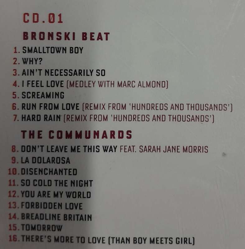 For A Friend - The Best of Bronski Beat, The Communards & Jimmy Somerville 2CD set