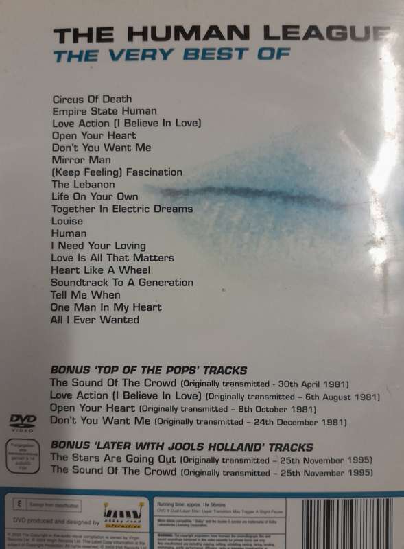 The Human League - The Very Best of DVD