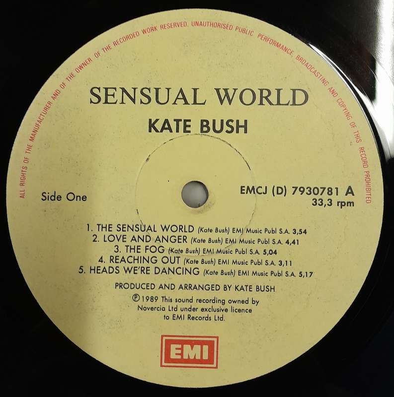 Kate Bush - The Sensual World LP (1989 South African pressing)