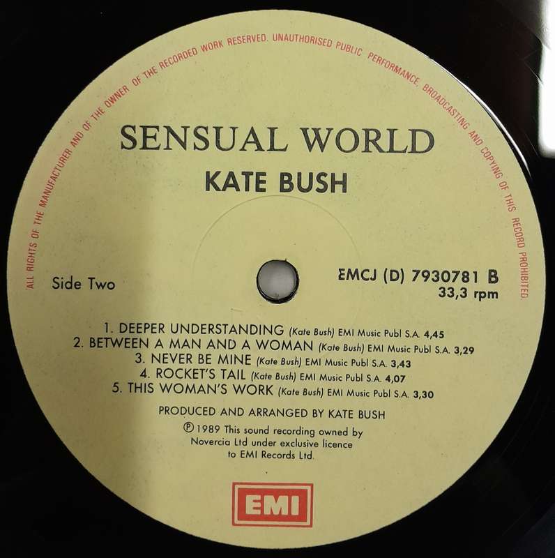Kate Bush - The Sensual World LP (1989 South African pressing)