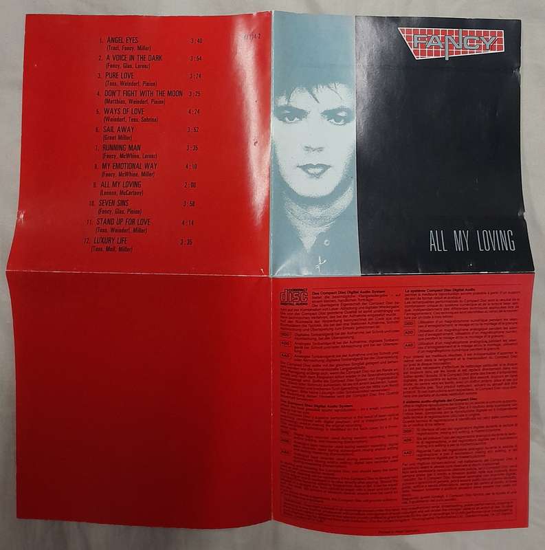 Fancy - All My Loving (the 4th album, 1989) CD