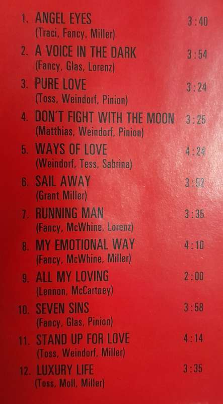 Fancy - All My Loving (the 4th album, 1989) CD