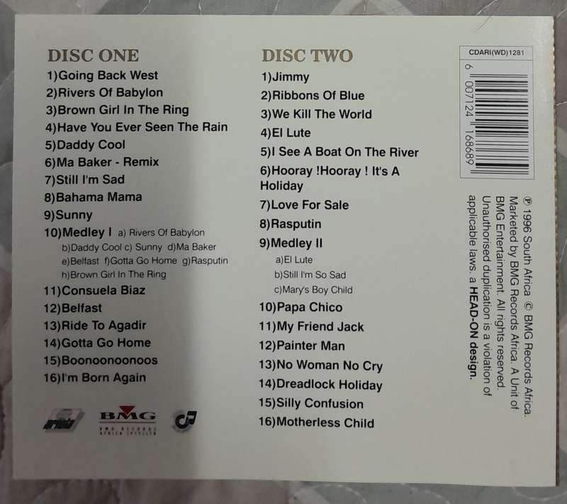 Boney M - Double Gold 2CD set (exclusive South African compilation)