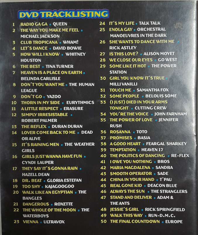 Awesome 80's Volumes 2,3,4 and 5 DVD bundle (5 discs)