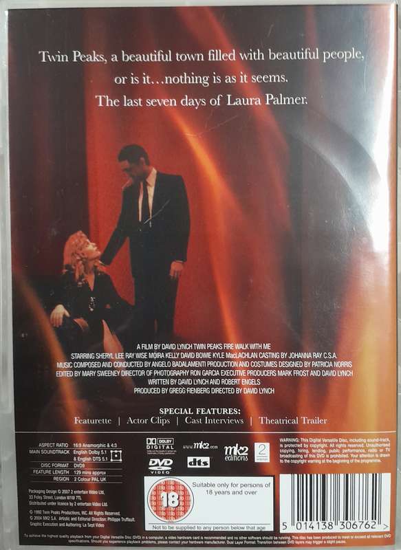 Twin Peaks - Fire Walk With Me DVD (David Lynch)