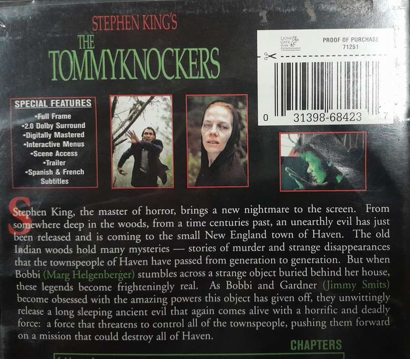 The Tommyknockers DVD (Stephen King, complete miniseries)