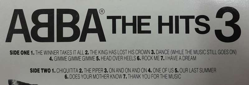 ABBA - The Hits 3 LP 1988 UK release)
