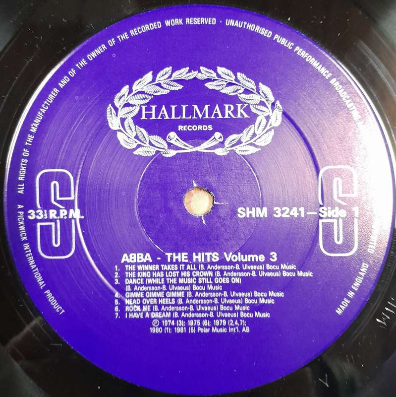 ABBA - The Hits 3 LP 1988 UK release)