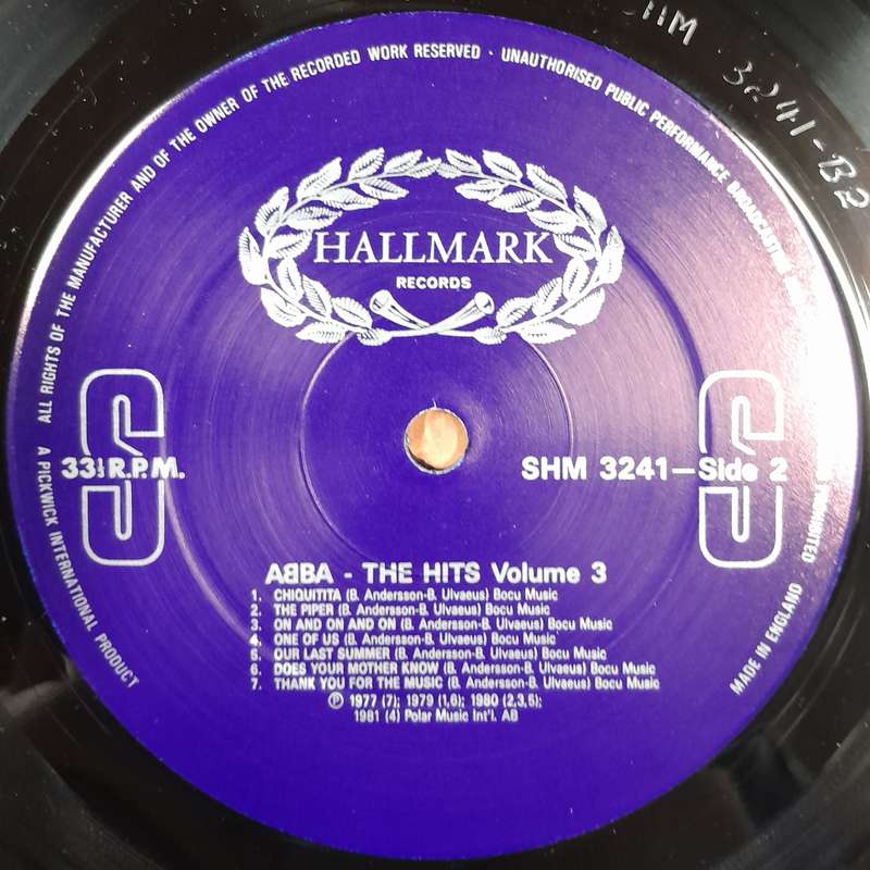 ABBA - The Hits 3 LP 1988 UK release)