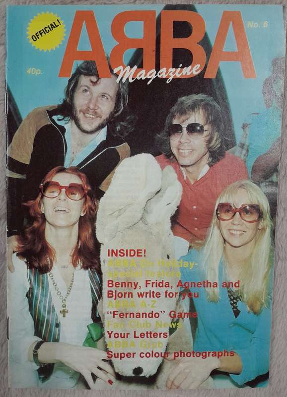 ABBA - Bundle of 3 cassettes and 2 Official Magazines (Super Trouper, The Visitors, The Singles)