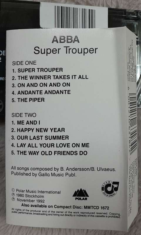 ABBA - Super Trouper (1992 Success issue) cassette