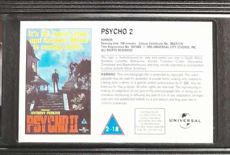 Psycho 2,3 and 4. 3 x VHS bundle (Anthony Perkins, Alfred Hitchcock)