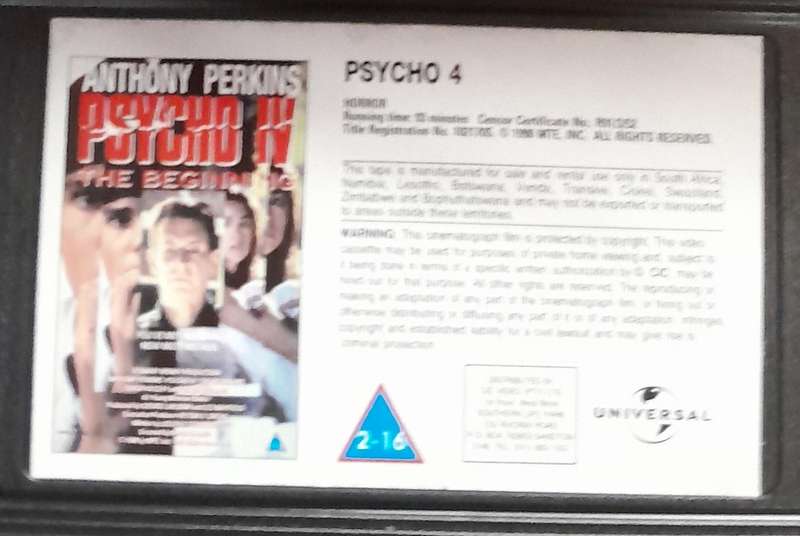 Psycho 2,3 and 4. 3 x VHS bundle (Anthony Perkins, Alfred Hitchcock)