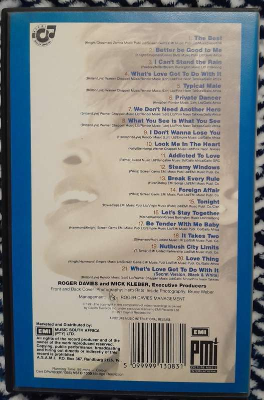 Tina Turner - Simply the Best - The Video Collection (VHS cassette)