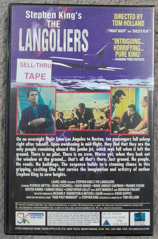 The Langoliers VHS (Stephen King)