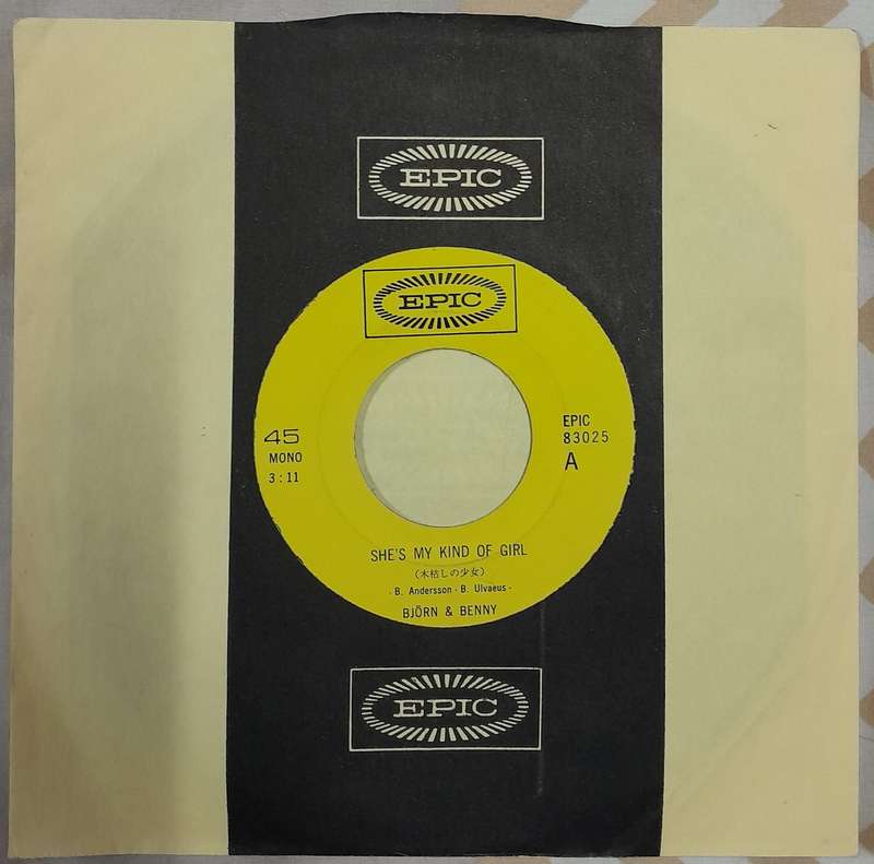 Bjorn and Benny - She's My Kind Of Girl 7" single (Japanese pressing) ABBA