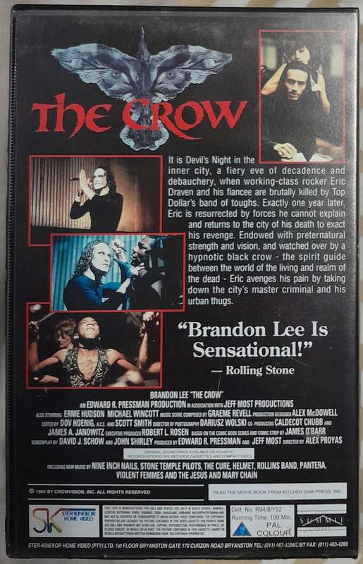 The Crow VHS (Brandon Lee)