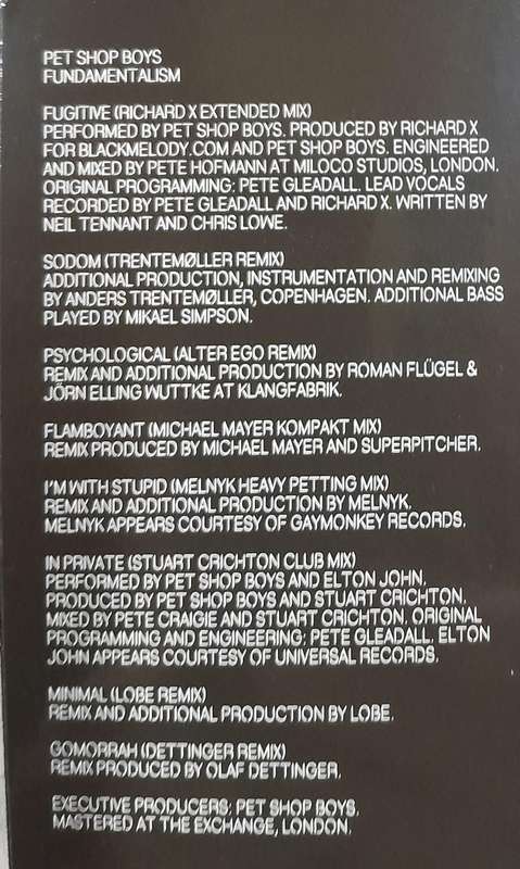 Pet Shop Boys - Fundamental 2CD set (incl remix album Fundamentalism)