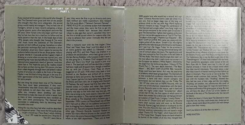 The Damned - The Light At The End Of The Tunnel CD (1987 2CD box set)