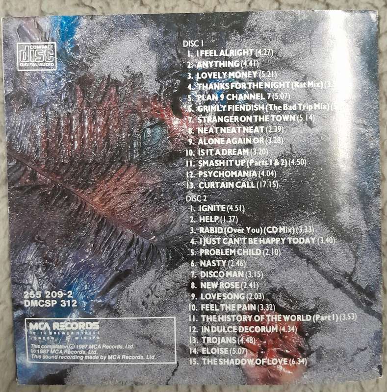 The Damned - The Light At The End Of The Tunnel CD (1987 2CD box set)