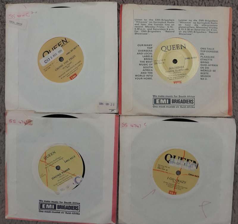 Queen - 4 x 7" single bundle (3 ex-SABC copies)