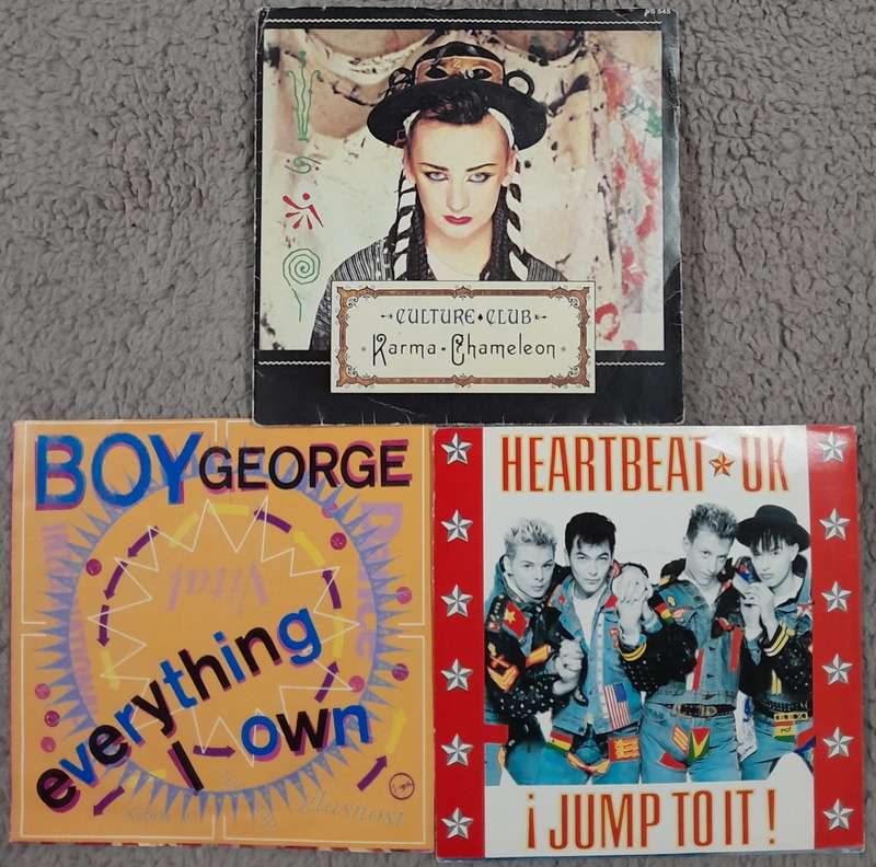 Culture Club / Boy George / Jon Moss (Heartbeat UK) 3 x 7" single bundle